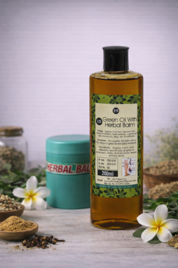 Green Oil + Herbal Balm – Massage Set