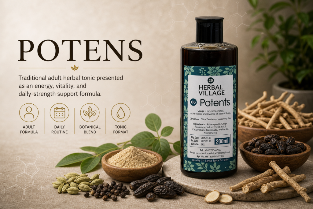 Potens: Traditional Adult Herbal Tonic for Vitality Routines